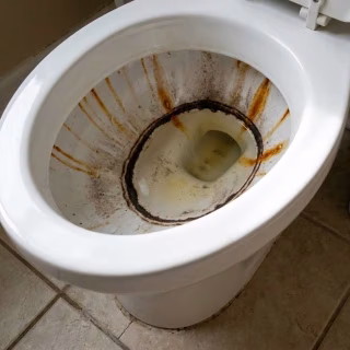 Hard water ring before